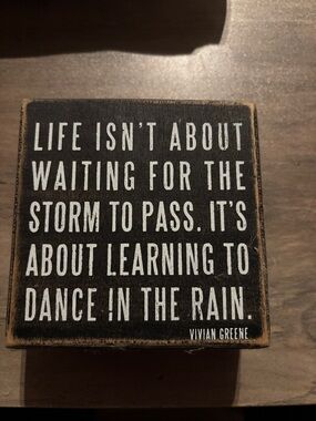 Primitive Black Wooden Display Box with White Logo